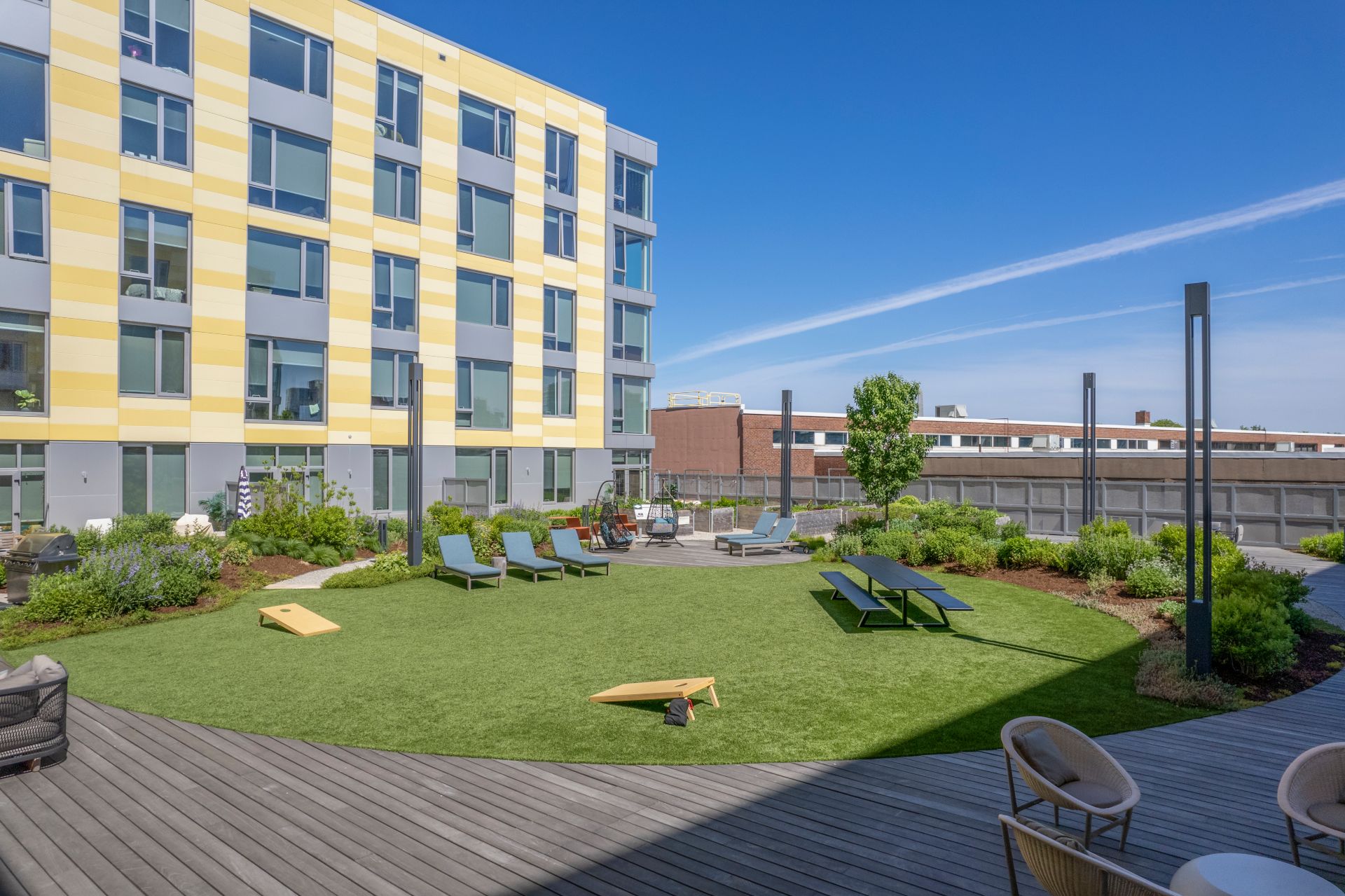 Courtyard at The Harvey featuring games